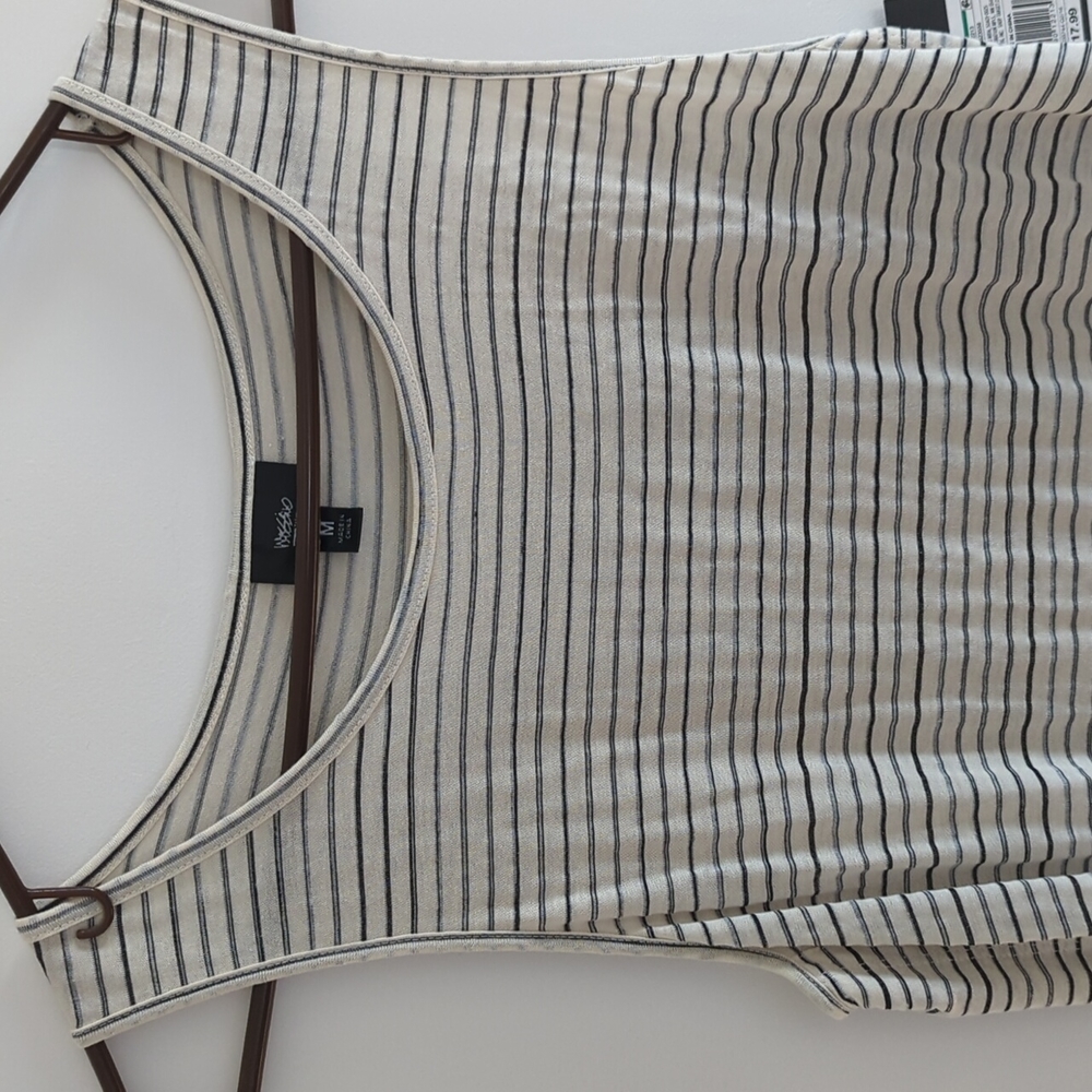 Mossimo Split hem striped tank, size M NWT